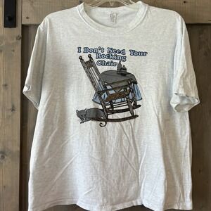 Vintage I Don't Need Your Rocking Chair Possum T Shirt Men's XL Gray READ